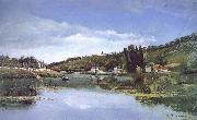 Camille Pissarro First Nepali Weiye Marx and Engels river bank Sweden oil painting artist
